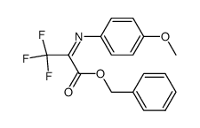 benzyl (E)-3,3,3-trifluoro-2-((4-methoxyphenyl)imino)propanoate Structure