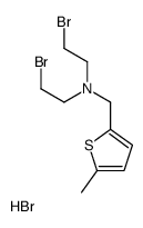 2-bromo-N-(2-bromoethyl)-N-[(5-methylthiophen-2-yl)methyl]ethanamine,hydrobromide Structure