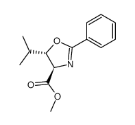(4R,5S)-5-isopropyl-2-phenyl-4,5-dihydrooxazole-4-carboxylic acid methyl ester结构式