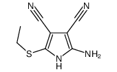 2-amino-5-ethylsulfanyl-1H-pyrrole-3,4-dicarbonitrile Structure
