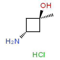 trans-3-hydroxy-3-methylcyclobutylamine hydrochloride structure