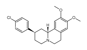 cis-9,10-Dimethoxy-2-(4-chlor-phenyl)-1,2,3,4,6,7-hexahydro-11bH-benzo[a]chinolizin结构式