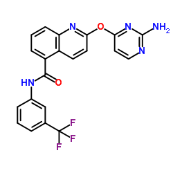 2-[(2-Amino-4-pyrimidinyl)oxy]-N-[3-(trifluoromethyl)phenyl]-5-quinolinecarboxamide结构式