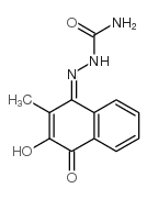 2-hydroxy-3-methyl-1,4-naphthoquinone monosemicarbazone structure