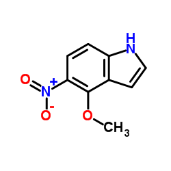 1H-Indole, 4-Methoxy-5-nitro- Structure