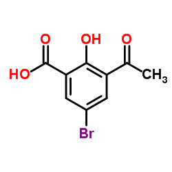 3-Acetyl-5-bromo-2-hydroxybenzoic acid Structure