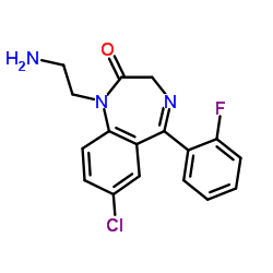 1-(2-Aminoethyl)-7-chloro-5-(2-fluorophenyl)-1,3-dihydro-2H-1,4-b enzodiazepin-2-one图片