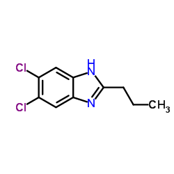 5,6-DICHLORO-2-PROPYL-1H-1,3-BENZIMIDAZOLE结构式
