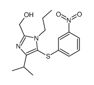 [5-(3-nitrophenyl)sulfanyl-4-propan-2-yl-1-propylimidazol-2-yl]methanol结构式