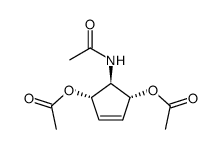 4-acetamido-3,5-diacetoxycyclopentene结构式