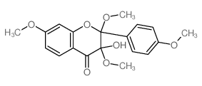 3-Hydroxy-2,3,7-trimethoxy-2-(4-methoxyphenyl)-2,3-dihydro-4H-chromen-4-one Structure