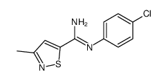 N'-(4-chlorophenyl)-3-methyl-1,2-thiazole-5-carboximidamide结构式