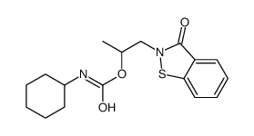 1-(3-oxo-1,2-benzothiazol-2-yl)propan-2-yl N-cyclohexylcarbamate结构式