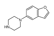 1-(benzofuran-5-yl)piperazine结构式