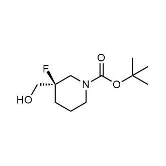 (3R)-3-氟-3-(羟甲基)哌啶-1-羧酸叔丁酯结构式