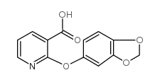 2-(1,3-苯并二氧代-5-氧基)烟酸结构式