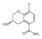 (R)-(+)-3-amino-8-fluorochromane-5-carboxamide结构式