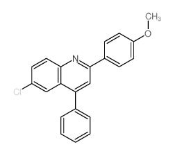 Quinoline,6-chloro-2-(4-methoxyphenyl)-4-phenyl-结构式