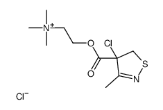 2-(4-chloro-3-methyl-5H-1,2-thiazole-4-carbonyl)oxyethyl-trimethylazanium,chloride Structure