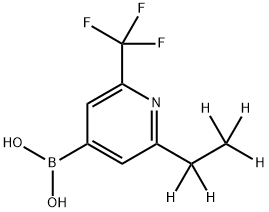 2-(Ethyl-d5)-6-trifluoromethylpyridine-4-boronic acid Structure