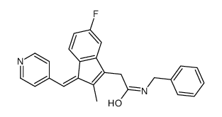 N-benzyl-2-[(3Z)-6-fluoro-2-methyl-3-(pyridin-4-ylmethylidene)inden-1-yl]acetamide Structure