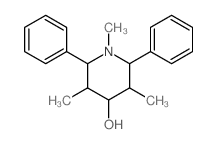 4-Piperidinol,1,3,5-trimethyl-2,6-diphenyl-结构式