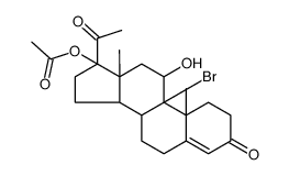 9-Bromo-11beta,17-dihydroxypregn-4-ene-3,20-dione 17-acetate Structure