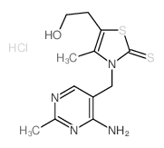 3-[(4-amino-2-methyl-pyrimidin-5-yl)methyl]-5-(2-hydroxyethyl)-4-methyl-1,3-thiazole-2-thione结构式