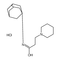N-(1-adamantyl)-3-piperidin-1-ylpropanamide,hydrochloride结构式