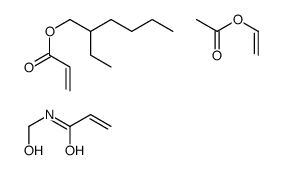 ethenyl acetate,2-ethylhexyl prop-2-enoate,N-(hydroxymethyl)prop-2-enamide结构式