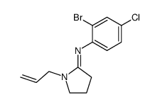 [1-Allyl-pyrrolidin-(2E)-ylidene]-(2-bromo-4-chloro-phenyl)-amine结构式