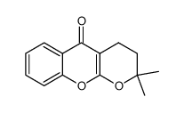 2,2-dimethylpyrano(2,3-b)(1)benzopyran-5-one结构式