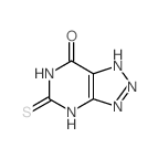 7H-1,2,3-Triazolo[4,5-d]pyrimidin-7-one,3,4,5,6-tetrahydro-5-thioxo- structure