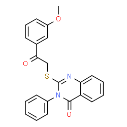 2-([2-(3-METHOXYPHENYL)-2-OXOETHYL]SULFANYL)-3-PHENYL-4(3H)-QUINAZOLINONE Structure