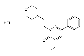 4-ethyl-2-(2-morpholin-4-ylethyl)-6-phenylpyridazin-3-one,hydrochloride Structure