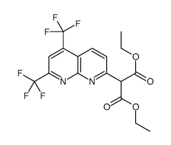 Propanedioic acid, [5,7-bis(trifluoromethyl)-1,8-naphthyridin-2-yl]-, diethyl ester (9CI)结构式