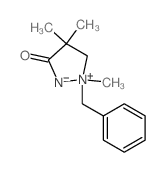 1-benzyl-1,4,4-trimethyl-2,5-dihydropyrazol-3-one结构式
