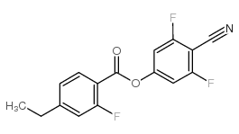 4-乙基-2-氟苯甲酸 4-氰基-3,5-二氟苯酯结构式