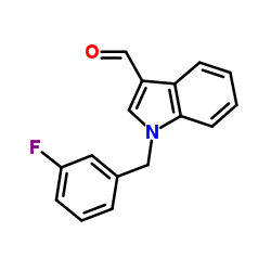 1-(3-Fluorobenzyl)-1H-indole-3-carbaldehyde结构式