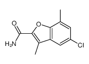 5-Chloro-3,7-dimethylbenzofuran-2-carboxamide结构式