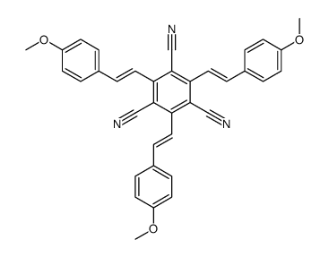 2,4,6-tris[2-(4-methoxyphenyl)ethenyl]benzene-1,3,5-tricarbonitrile结构式