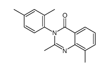 3-(2,4-dimethylphenyl)-2,8-dimethylquinazolin-4-one结构式