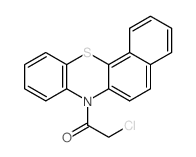 7H-Benzo[c]phenothiazine, 7-chloroacetyl-结构式
