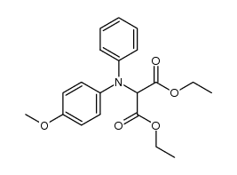 diethyl 2-((4-methoxyphenyl)(phenyl)amino)malonate Structure