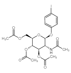 4'-IODOPHENYL 2-ACETAMIDO-3,4,6-TRI-O-ACETYL-2-DEOXY-B-D-GLUCOPYRANOSIDE结构式