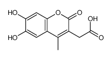 (6,7-Dihydroxy-4-methyl-2-oxo-2H-chromen-3-yl)-acetic acid结构式