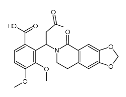 3,4-dimethoxy-2-[3-oxo-1-(5-oxo-7,8-dihydro-5H-[1,3]dioxolo[4,5-g]isoquinolin-6-yl)-butyl]-benzoic acid Structure