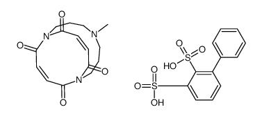 (11Z,15Z)-5-methyl-1,5,9-triazabicyclo[7.4.4]heptadeca-11,15-diene-10,13,14,17-tetrone,3-phenylbenzene-1,2-disulfonic acid Structure