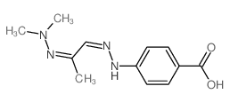 4-[2-[2-(dimethylhydrazinylidene)propylidene]hydrazinyl]benzoic acid Structure