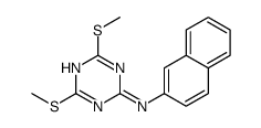 4,6-bis(methylsulfanyl)-N-naphthalen-2-yl-1,3,5-triazin-2-amine结构式